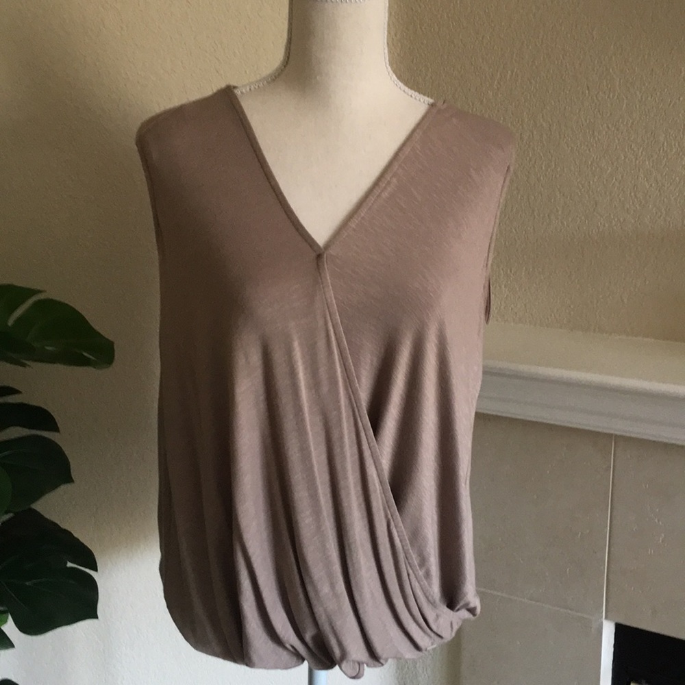 Taupe Sleeveless Top